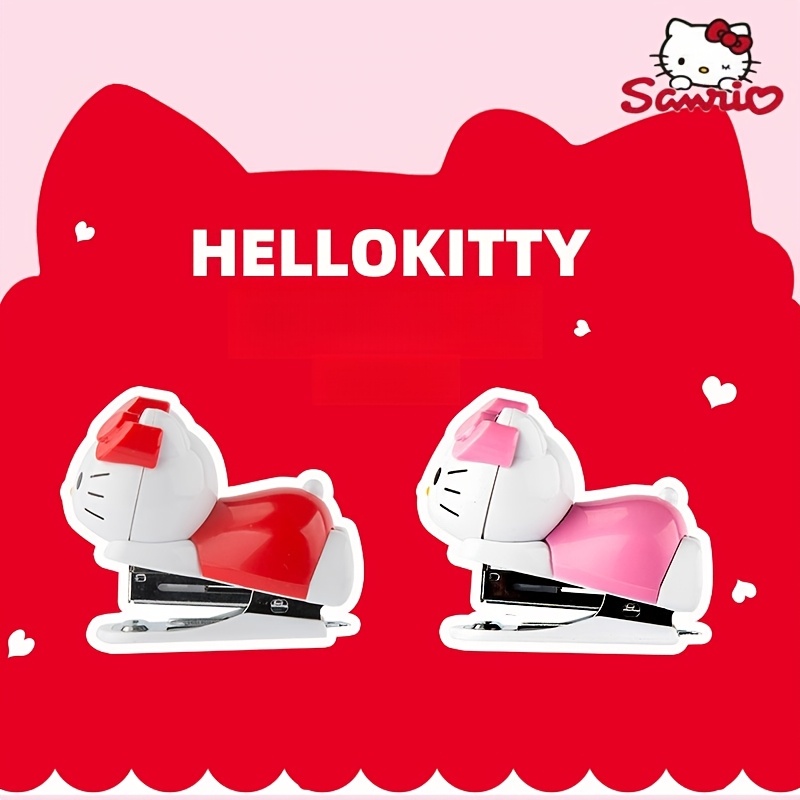 

2pcs Set 1 Stapler + Of Nails Hello Kitty Mini Stapler, Cartoon Cute Hello Kitty Stapler, Pink Fantasy Stapler, Portable Mini Pocket Stapler Set