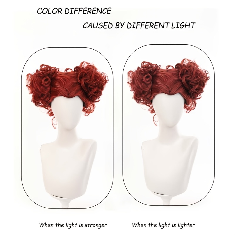 TEMU Wig Cos, Halloween Cosplay Styling Curly Hair, Made Of Heat-resistant Synthetic Fiber, Built-in Breathable , With Adjustable Elastic Band,