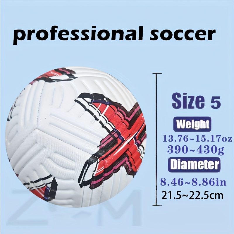 red high quality wear resistant thickened pu soccer ball for adults youth training machine seamless construction competition ready with free needle net bag details 3
