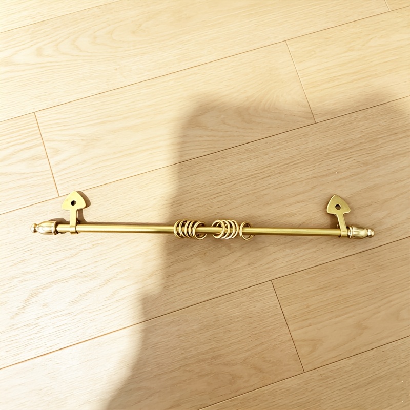 TEMU Dollhouse Mini Handmade Model Window Additions Golden Curtain Rod Model