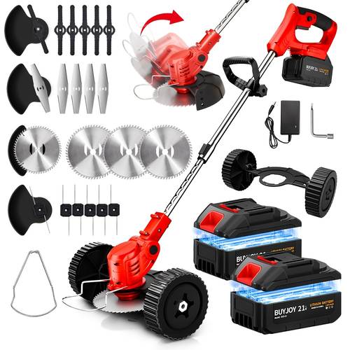 electric lawn mower cordless string trimmer with 18 string trimmer edge trimmer lawn mower 3 in 1 lawn mower battery powered trimmer 800w trimmer with auxiliary wheels