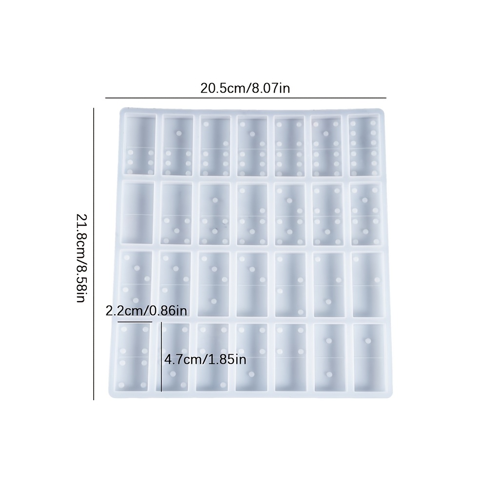 TEMU 1pc Dnejiu Domino Mold Suitable For Epoxy Resin & Plaster Casting, Diy Domino Puzzles, Craft Molds For Domino Pieces, Compatible For Home Decor,