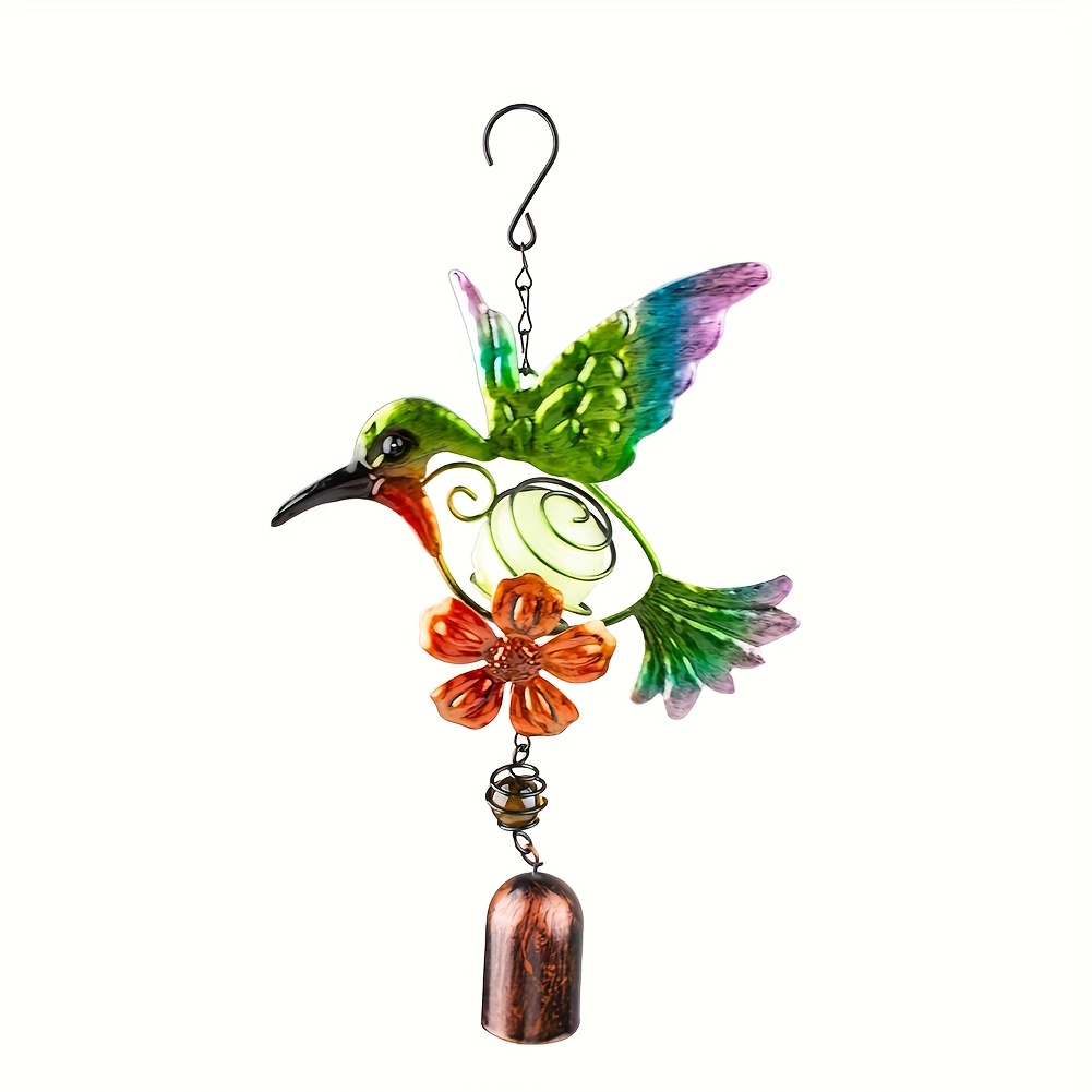 E-shop Outdoor Metall-Kolibri-Windspiel – lebendige Farben, langlebiges Eisen-Gartendekor für Terrasse, Balkon oder Innen- und Außenbereich – ohne