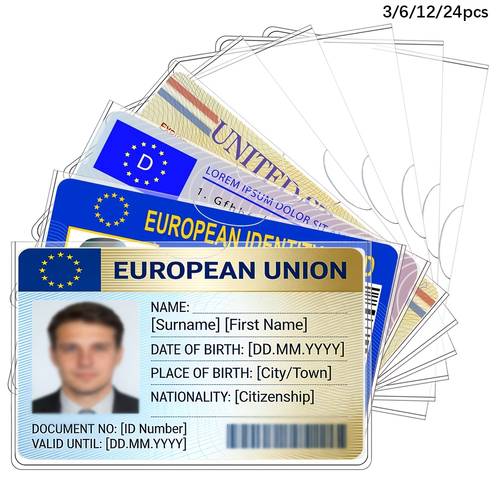 protective sleeve ultra clear and durable 20mil ehic bank card social security number insurance credit card storage sleeve