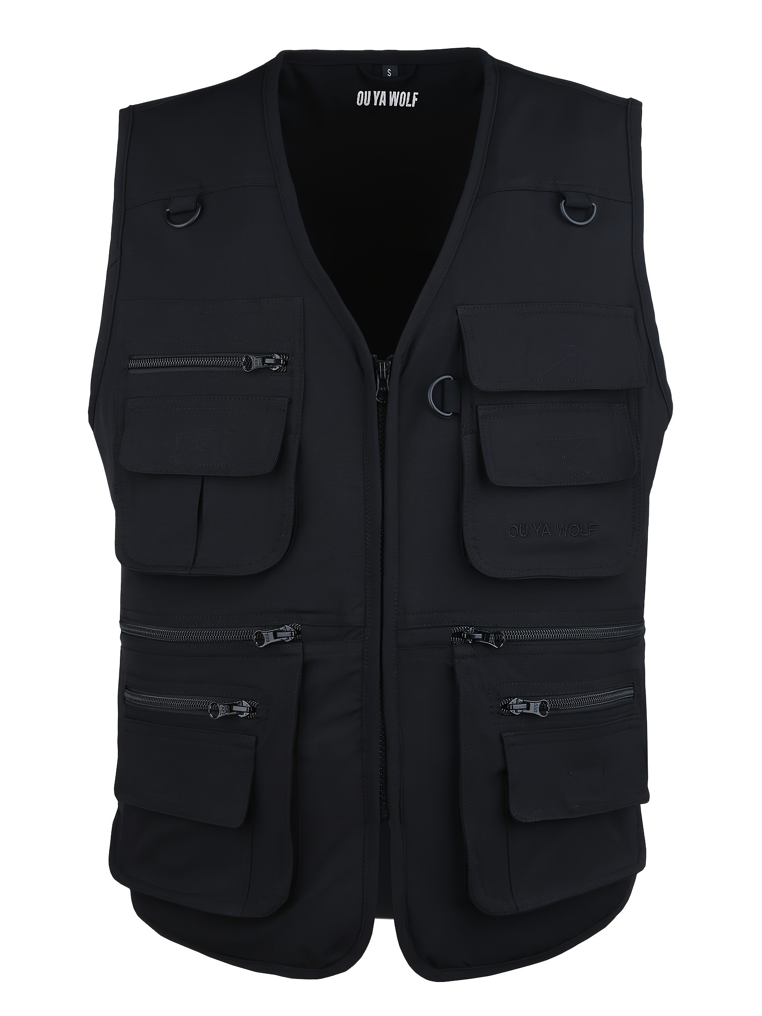 mens casual flap pocket vest chic stretch quick drying cargo vest for outdoor activities