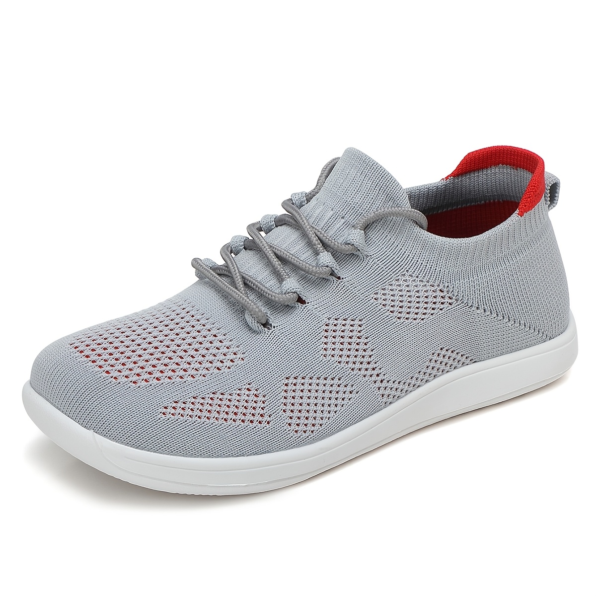 Image of [sneakers] Walking Shoes Wide Feet Shoes Breathable Soft Sole Elastic Socks Wide Toe Box Lace-up