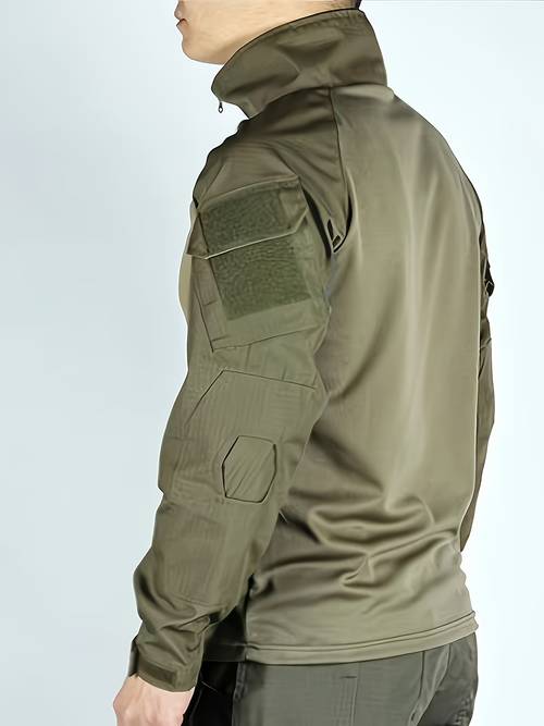 camiseta táctica transpirable de rápido para hombre para exteriores | traje de rana g3 con cuello y múltiples bolsillos cremallera | ropa de resistente al para montañismo, pesca y desplazamientos | uniforme de entrenamiento transpirable de y otoño