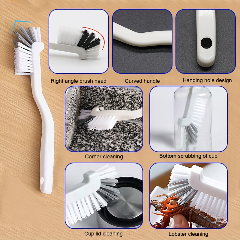 Un juego de 15 cepillos de limpieza, que incluye un cepillo para ranuras de puertas de refrigerador, un cepillo para tazas, un cepillo para limpiar la suciedad, un cepillo para limpiar teclados y un pequeño raspador. Adecuado para limpiar estufas de gas de cocina, tazas de té, batidores y ranuras de ventanas.