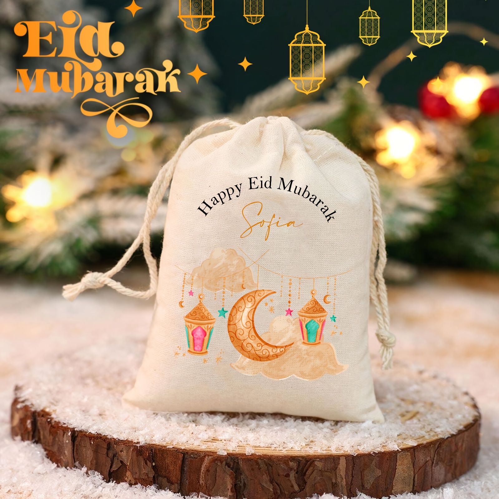 

Personalized Ramadan Gift Sack, Custom Name Ramadan Gift Sack, Eid Must-have Gift Bag, Eid Al-fitr Gift Sack