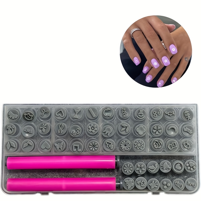 Nail Pen Set: Includes 18/36/48 Stamps And 2 Pens