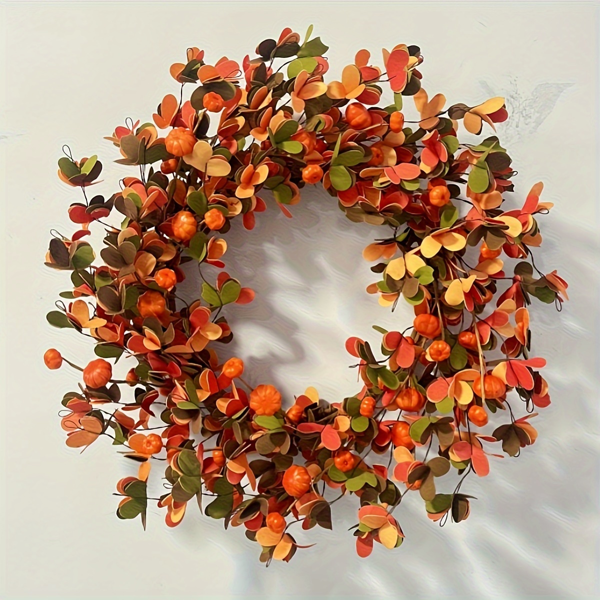 

1pc & Wreath - , 50cm, And Eucalyptus , Plastic , Hanging, No Needed, -free, For /halloween/ Decorations, And