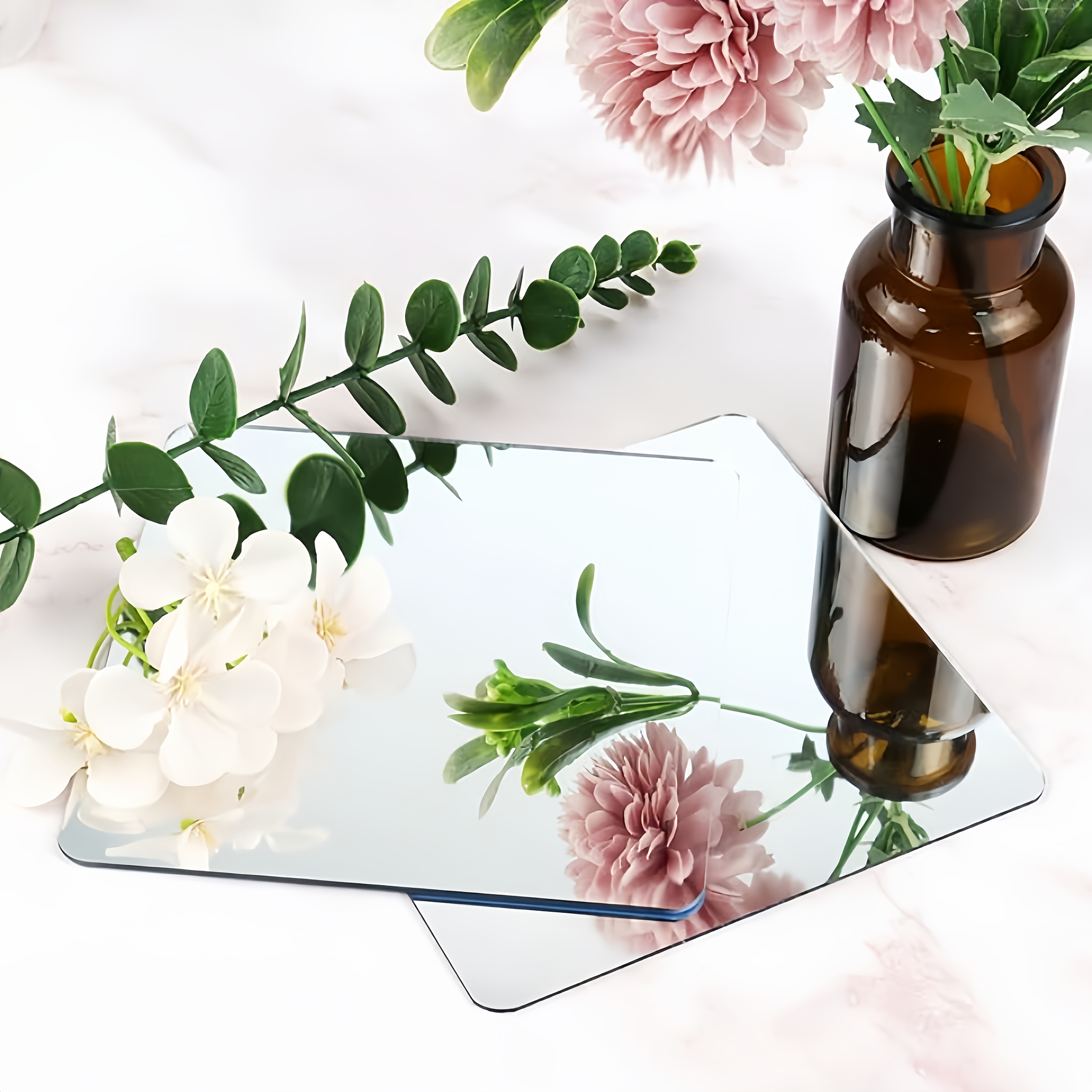 20pcs Rounded Corner Acrylic Mirror Set