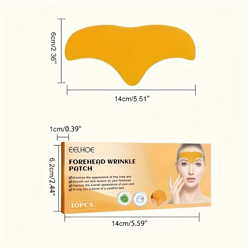 10pcs Forehead and Eye Wrinkle Smoothing Patches - Skin Tightening Solution, Smooth, Younger Skin