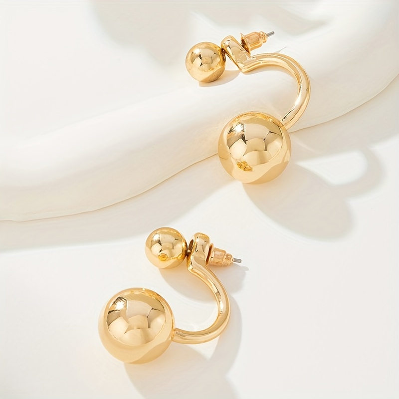 TEMU Pendientes decorativos esféricos suaves de estilo minimalista premium japonés coreano, adecuados para ropa de mujer, banquetes, fiestas, uso