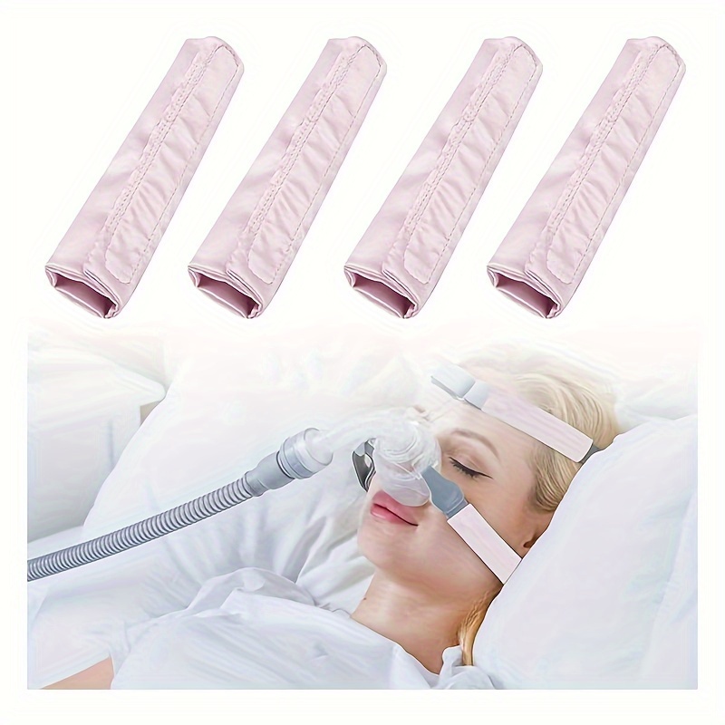 

4pcs Satin Cpap Strap Covers - Comfortable Silky Headgear Pads For Reducing Marks, Cushions