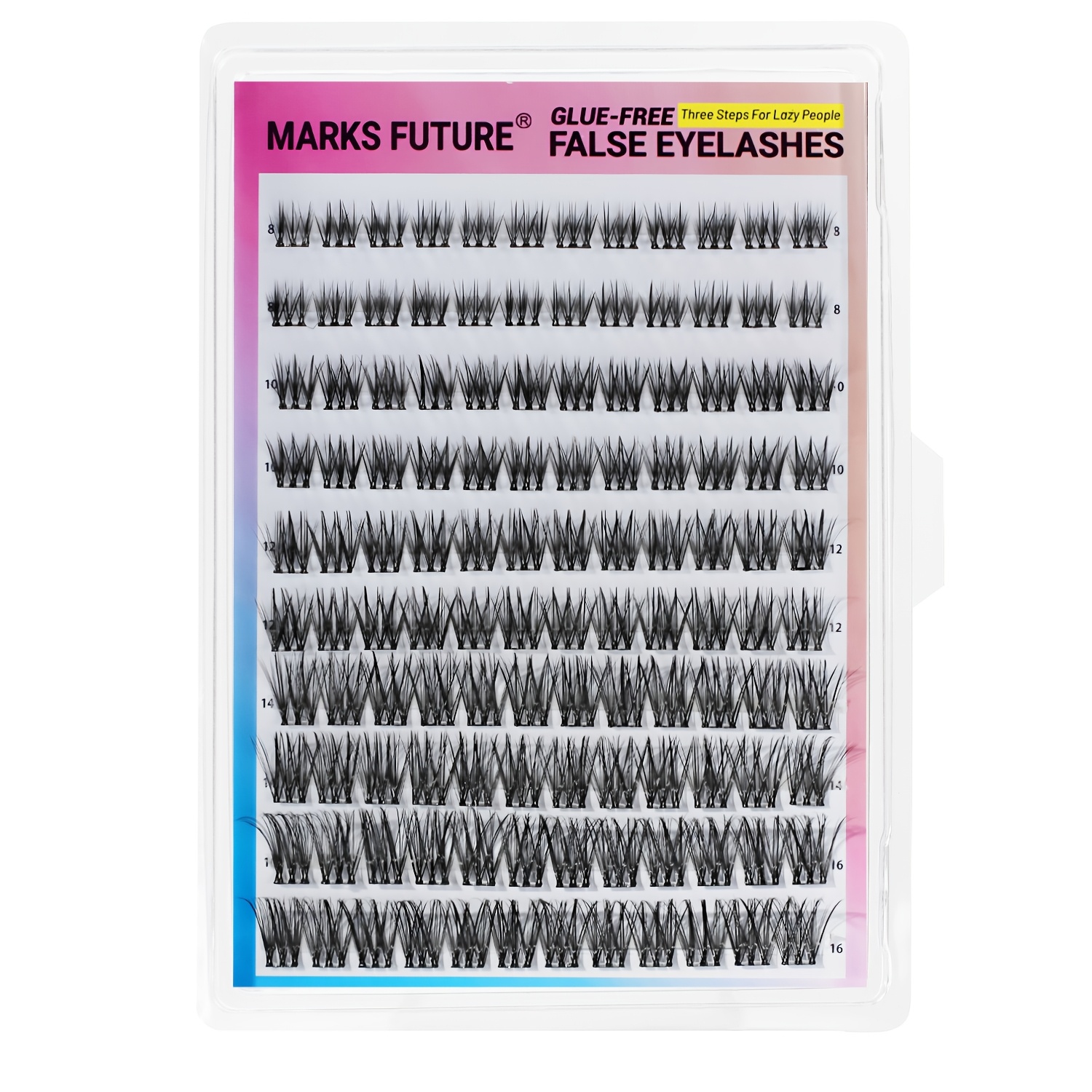 Self-adhesive Eyelashes, 120pcs Self-adhesive Lash Clusters 8-16mm D-curl Hair Reusable False Eyelashes, Ultra-thin And Lightweight, Easy For Beginners