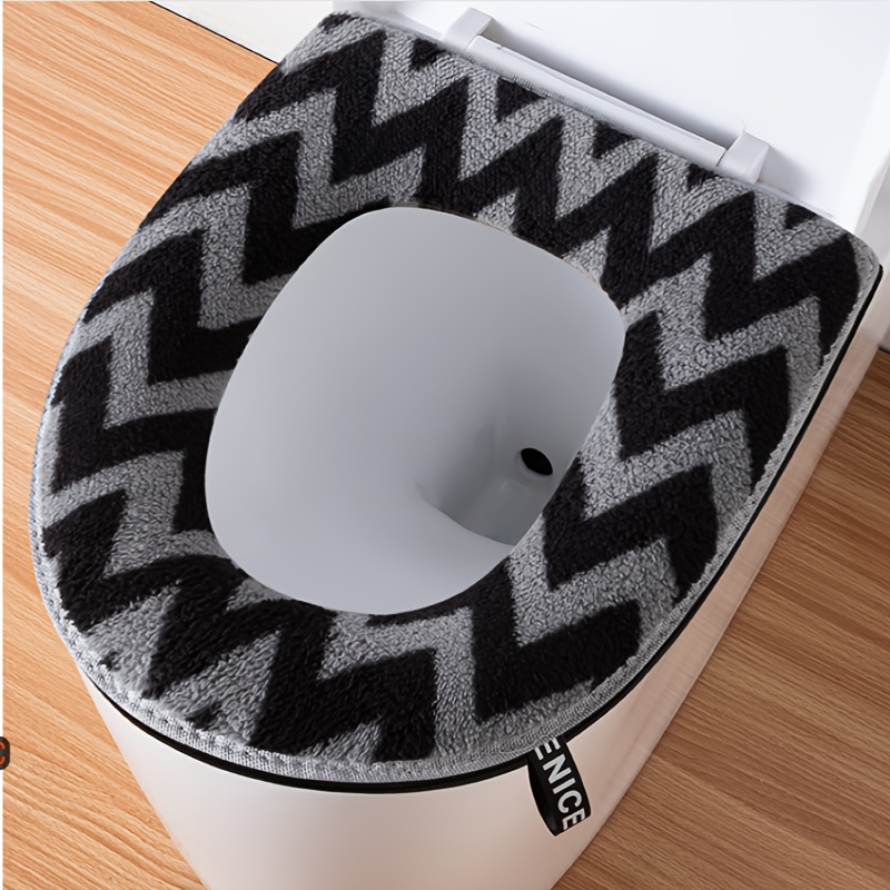 TEMU All-wrapped Zipper Toilet Seat Cover â Universal Fit For 99% Toilets, 44Ã38cm Large Size â With Letter Pull Tab, Hygienic & Easy To Clean, 3