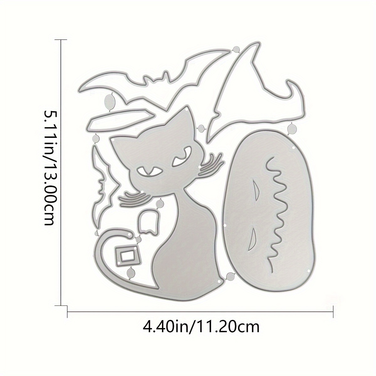 halloween katt gresskar flaggermus skjæring dø utstanser for - Temu Norway, image size:1200x1200