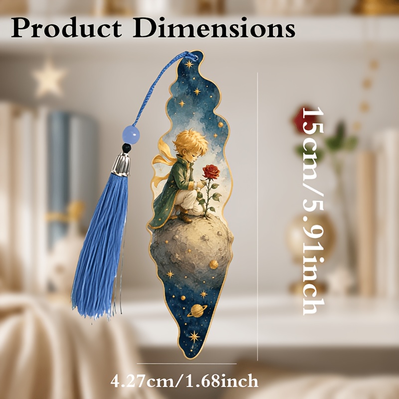 1pc Little Roseunique Acrylic Bookmark Design With Tassel Perfect As A Reading Aid For Teens Makes A Great Gift For Birthdays Graduation Season Mothers Day And Fathers Day Tassel Random Tassel Random
