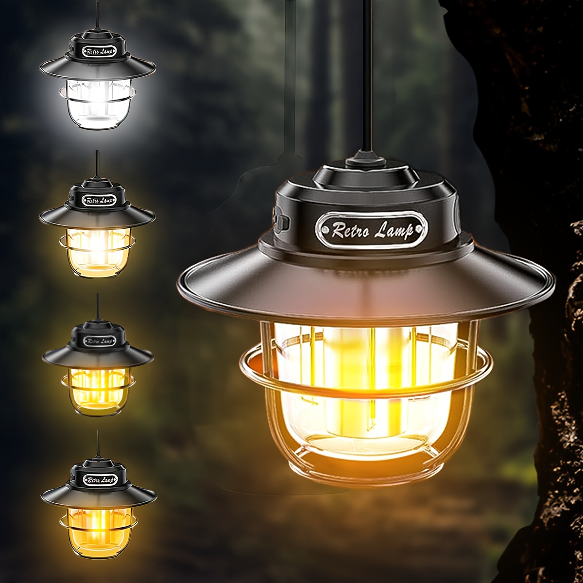 

Camping Lights, Outdoor Hanging Lights, Outdoor Lighting - 4 Light Modes, Rechargeable, Long-lasting, Usb-powered, Perfect For Outdoor Celebrations And Adventures