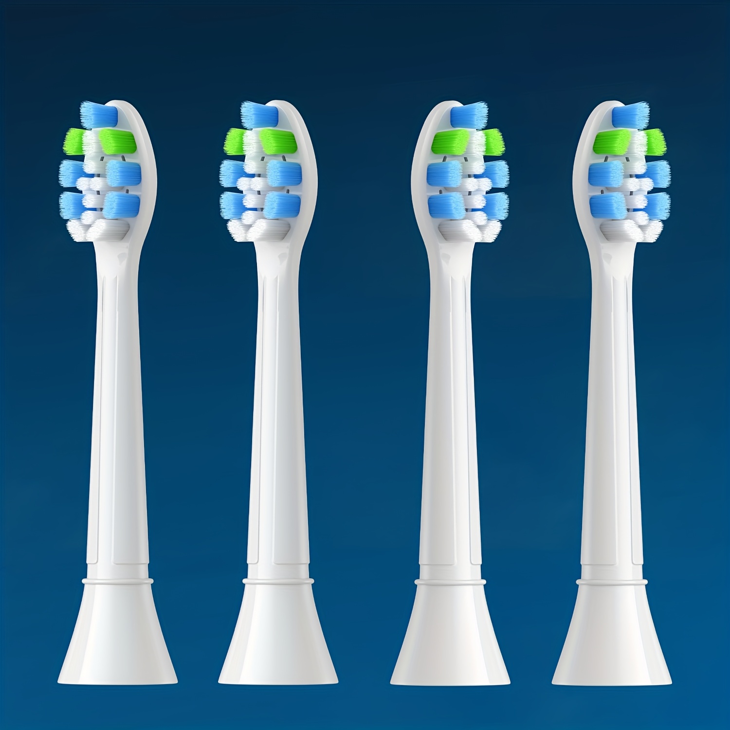 Image of Long-lasting Electric Toothbrush Replacement Heads] 4pcs Of Sturdy Electric Toothbrush Heads, Suitable For C1/c2/g2 And Hx3/6/