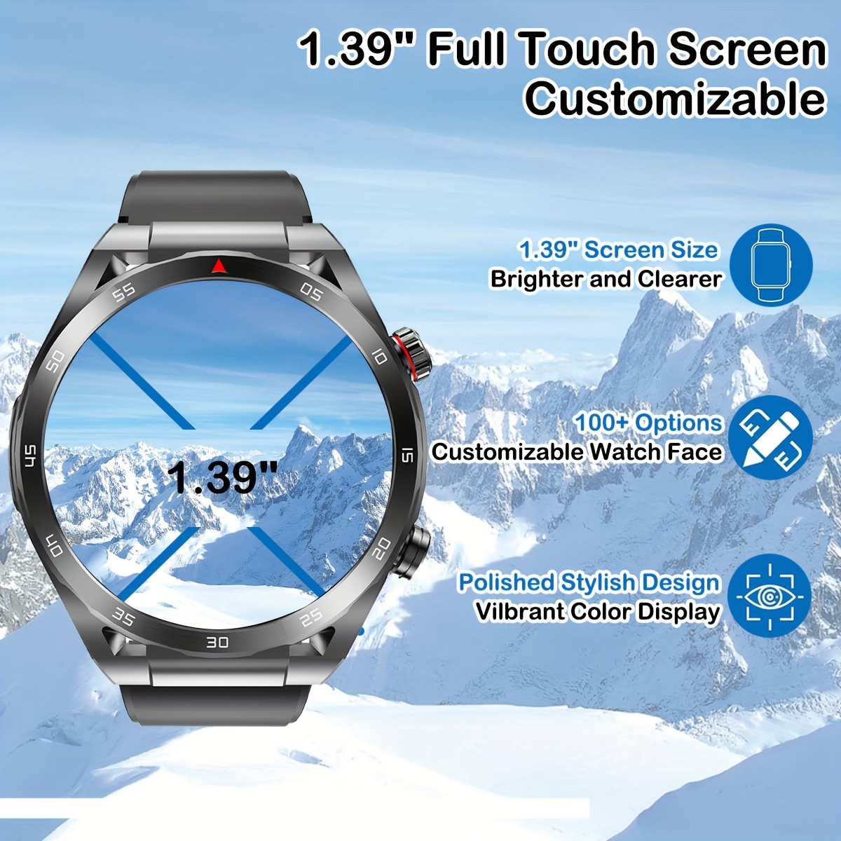 1pc Smart Watch, With Sleep Monitor, 1.39 Inch Smart Watch (Answer/Make  Calls) For Smart Phones, Sport Watch With 100+ Sports Mode