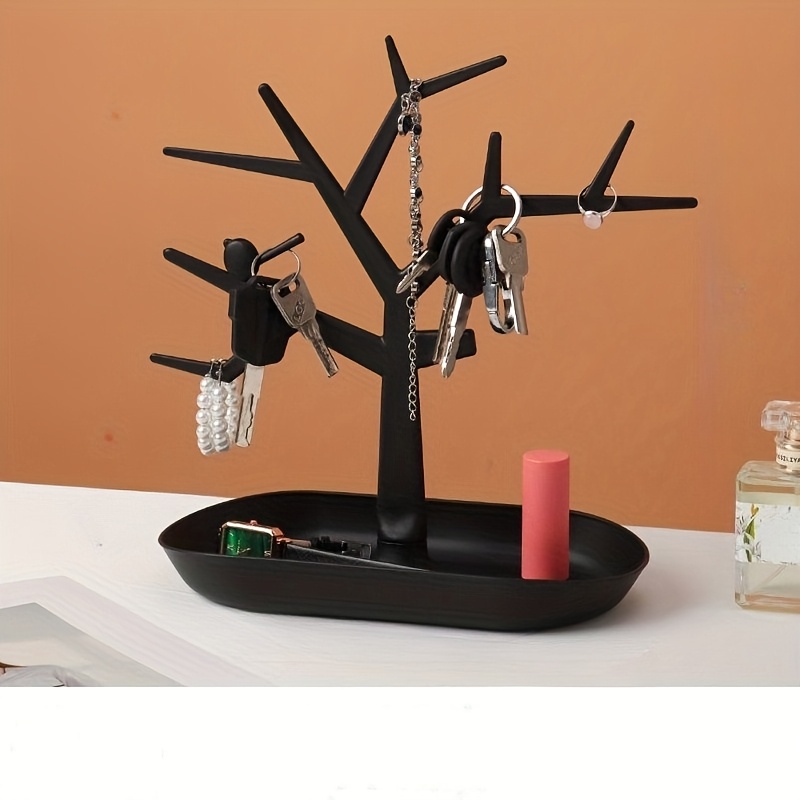 Image of 1pc Tree Hanger Innovative Display Stand For Necklaces, Bracelets, Earrings, And Rings, Jewelry Towers