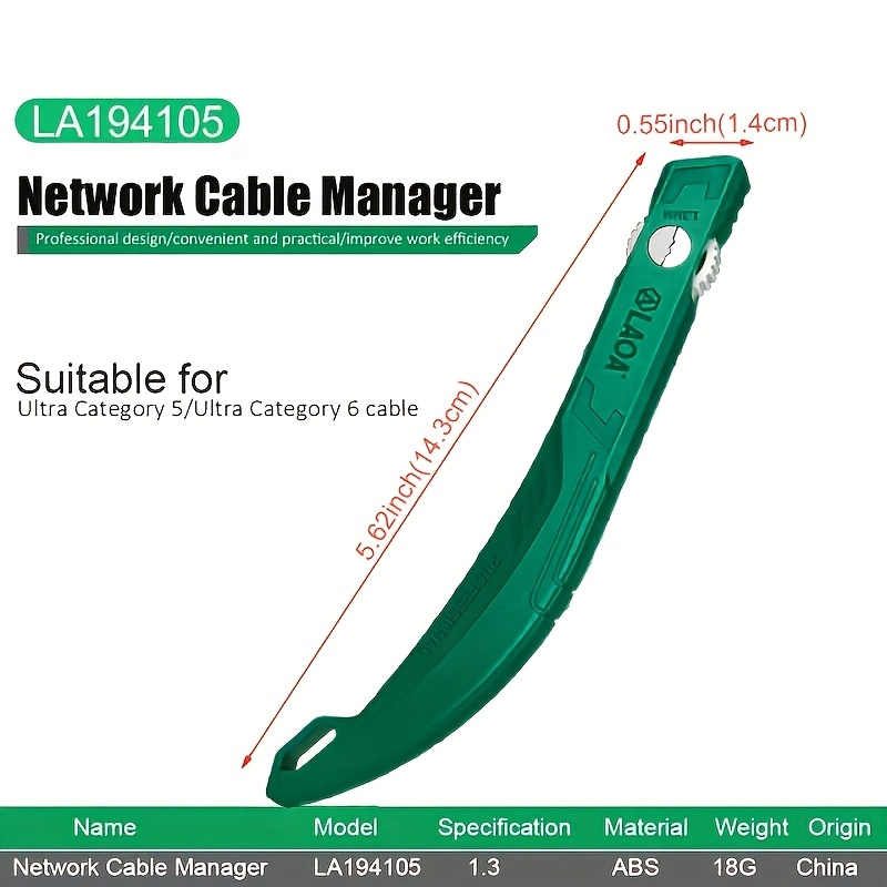 TEMU Network Cable Tool, 1.3mm Engineer Wire Straightener For /6 Crystal Cables Combing Pair Separator Tools