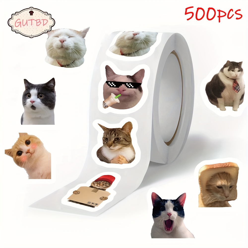 

500pcs Cat Roll - Decals For Laptops, Water Bottles, Skateboards & - For & Crafts