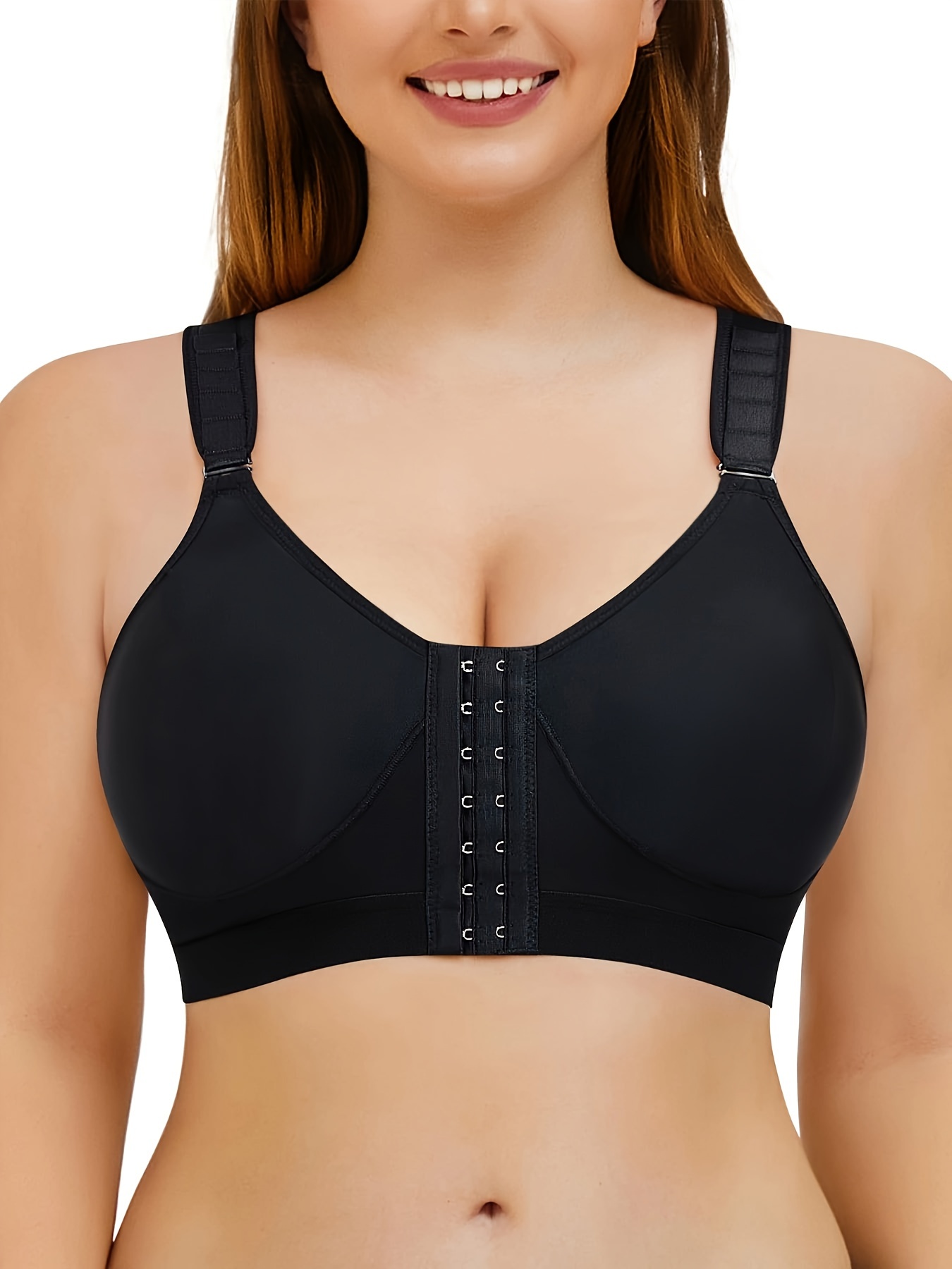 Women Post Surgery Front Closure Sports Bra With Breast Support Wirefree  Gift Ssxjv 