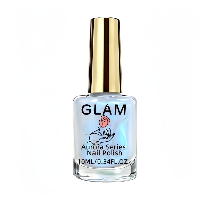 Image of Trendy Aurora Blue Iridescent Nail Polish – No Baking Required, Natural Quick-dry Formula, Leveling, Texture, Smooth Application, Iridescent Polish, Arctic Aurora Nail Polish, Chameleon Nail Polish