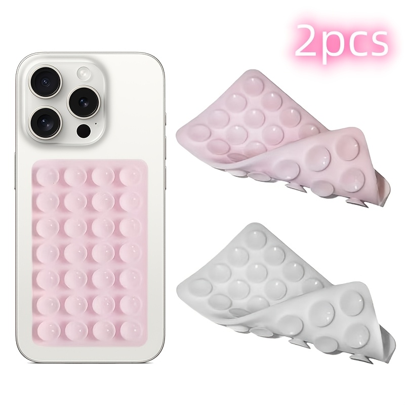 1 Stck/2 Stck, Silikon Handyhlle mit Doppelsaugnapf abnehmbarem Stnder  - Freisprechen, Wiederverwendbar, Leicht zu Reinigen, Stabiler Griff fr  Selfies Videos, Kompatibel mit iPhone * 9,5 cm x ...