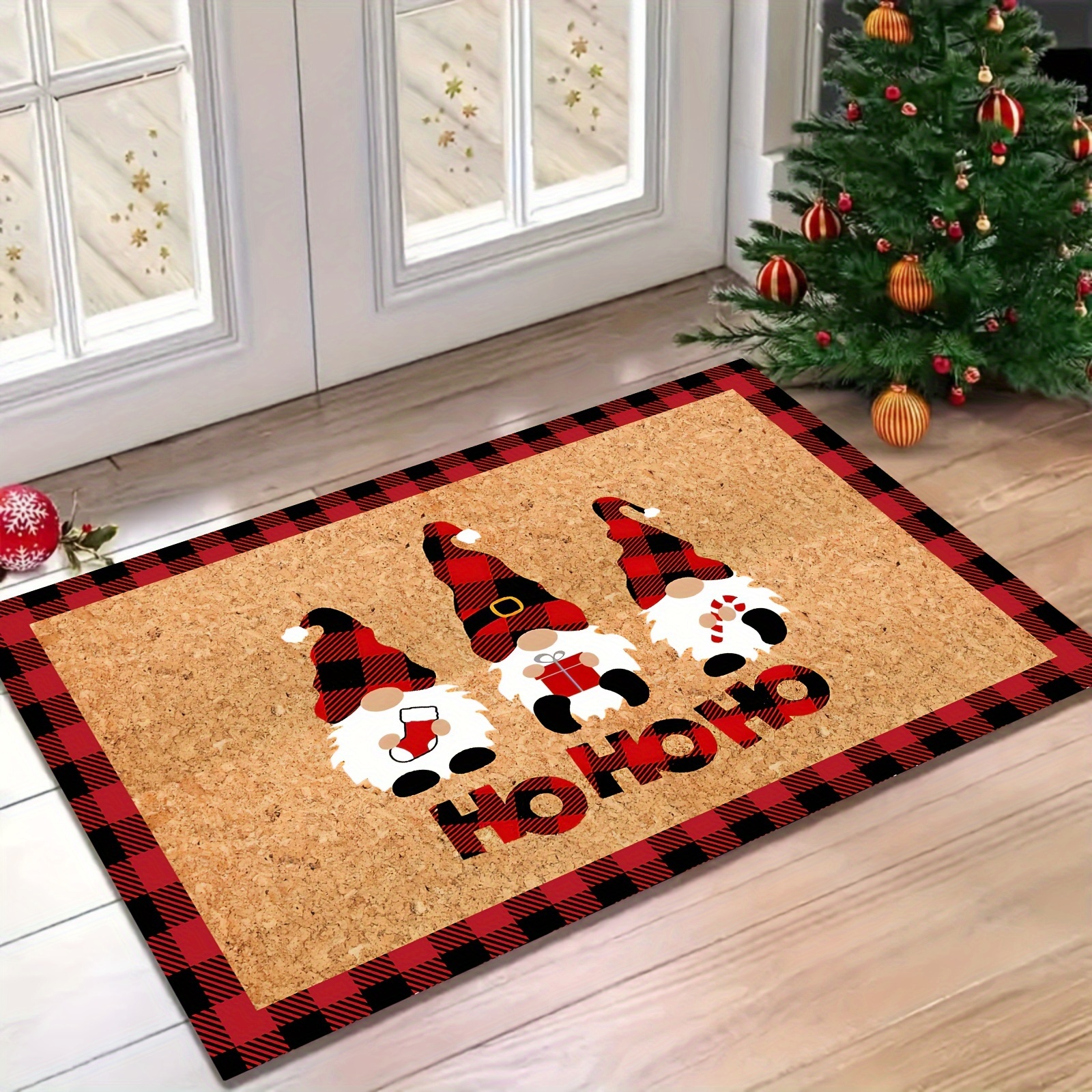 

Christmas Doormat, Washable Low-pile Rug, , For Rv, Kitchen, Bath, Bedroom, Entrance, , Mat - Decor