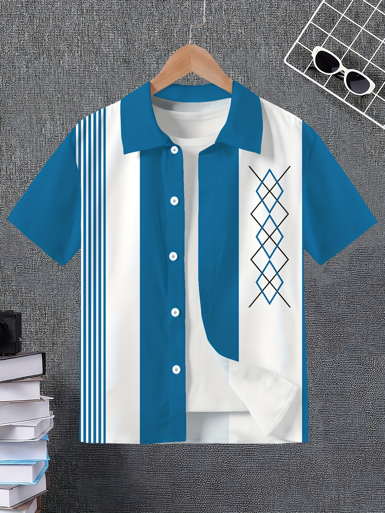 Camisa Hawaiana de Manga Corta para Niño con Estampado Creativo | Cómoda y Vibrante, Ideal para el Verano, Perfecta como Regalo