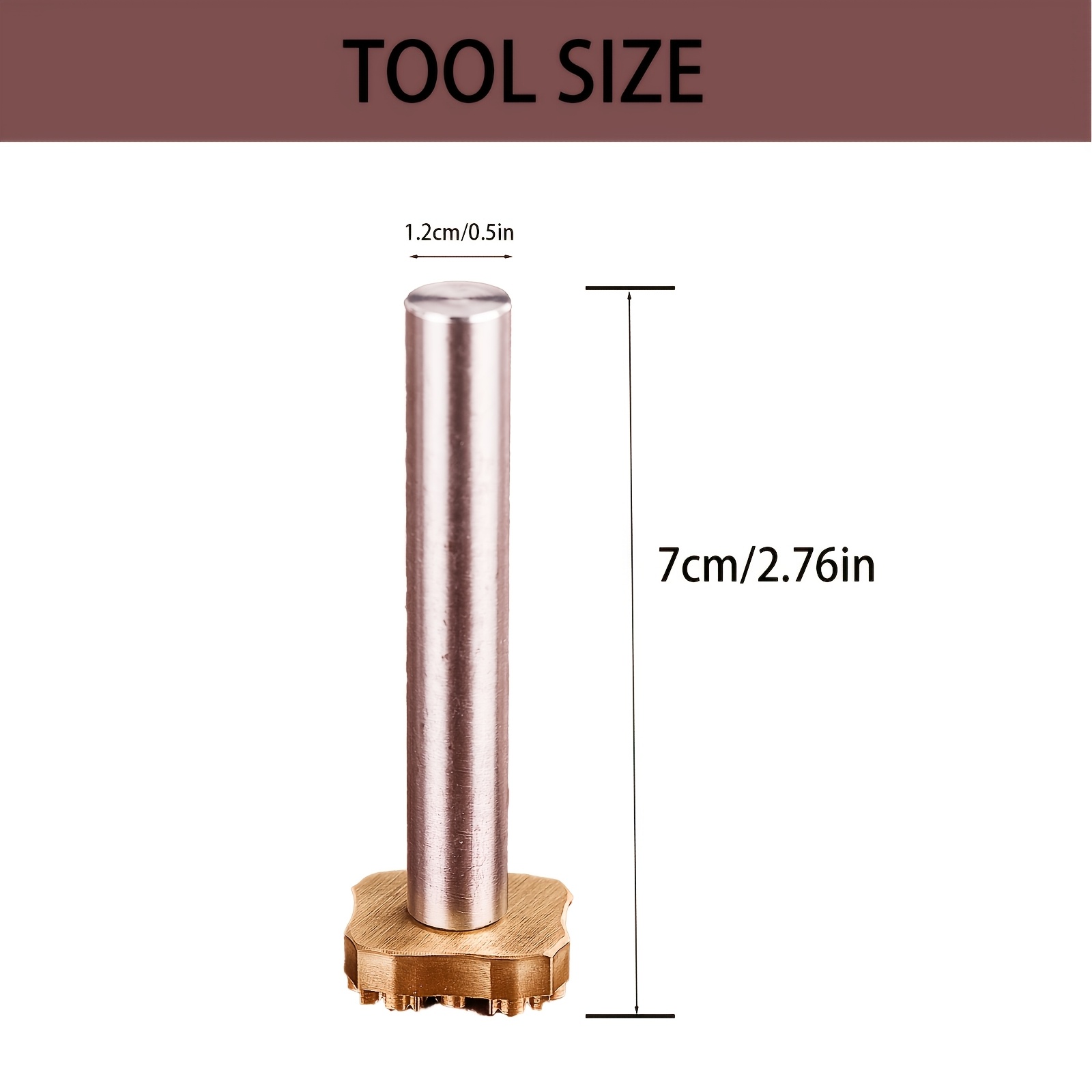 TEMU Custom Personalized Leather Stamp Set With Self- Text/logo/design - Heavy-duty Copper Die And Handle - Suitable For Leather Goods Making, Fur,