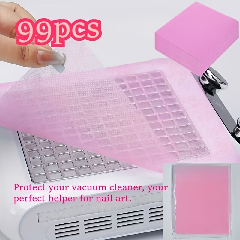 TEMU 99-delige verpakking stevige wegwerp filters, geschikt voor nagelstofcollectoren, ultradunne vervangende mesh compatibel met nagelstudio's en