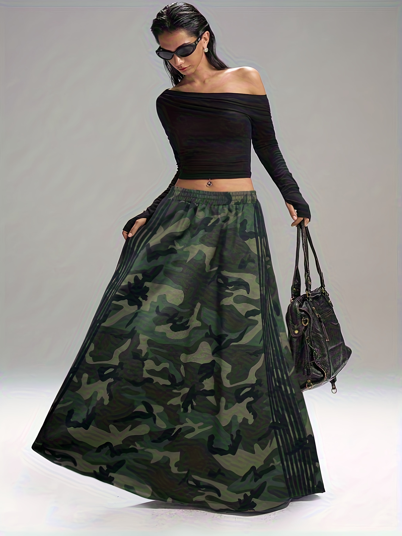asos green embellished dress Mac Duggal Women's Lace A-Line Midi-Dress - Army Green main image 0