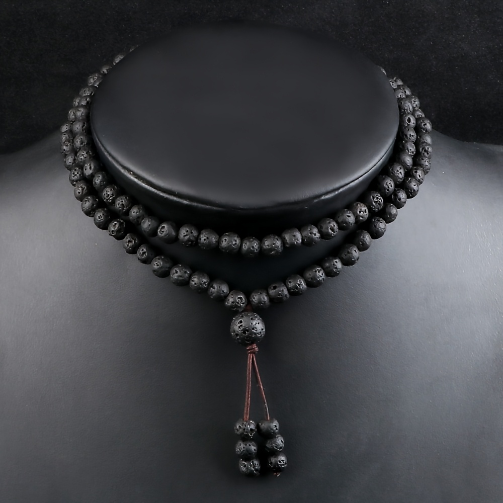 108 Bead Natural Stone Beaded Necklace