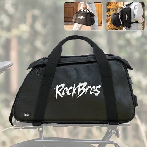 imagem do item bolsa para assento traseiro de bicicleta, bolsa lateral multiuso de capacidade, armazenamento expansível e compartimento em camadas, bolsa de rígido para bicicletas de , , de viagem, de deslocamento e de