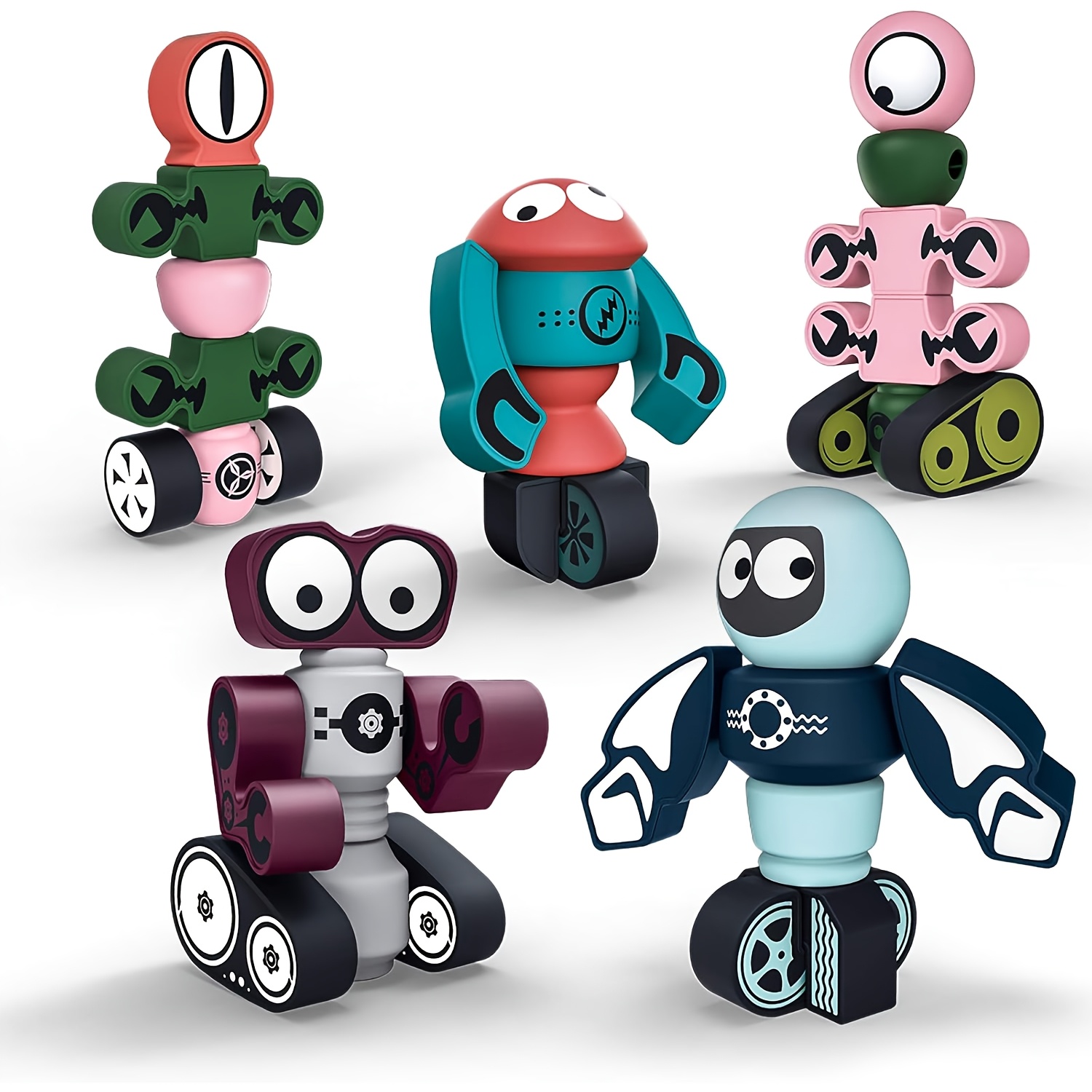 33pcs Magnetic Monster Robot Construction Set with Storage Box