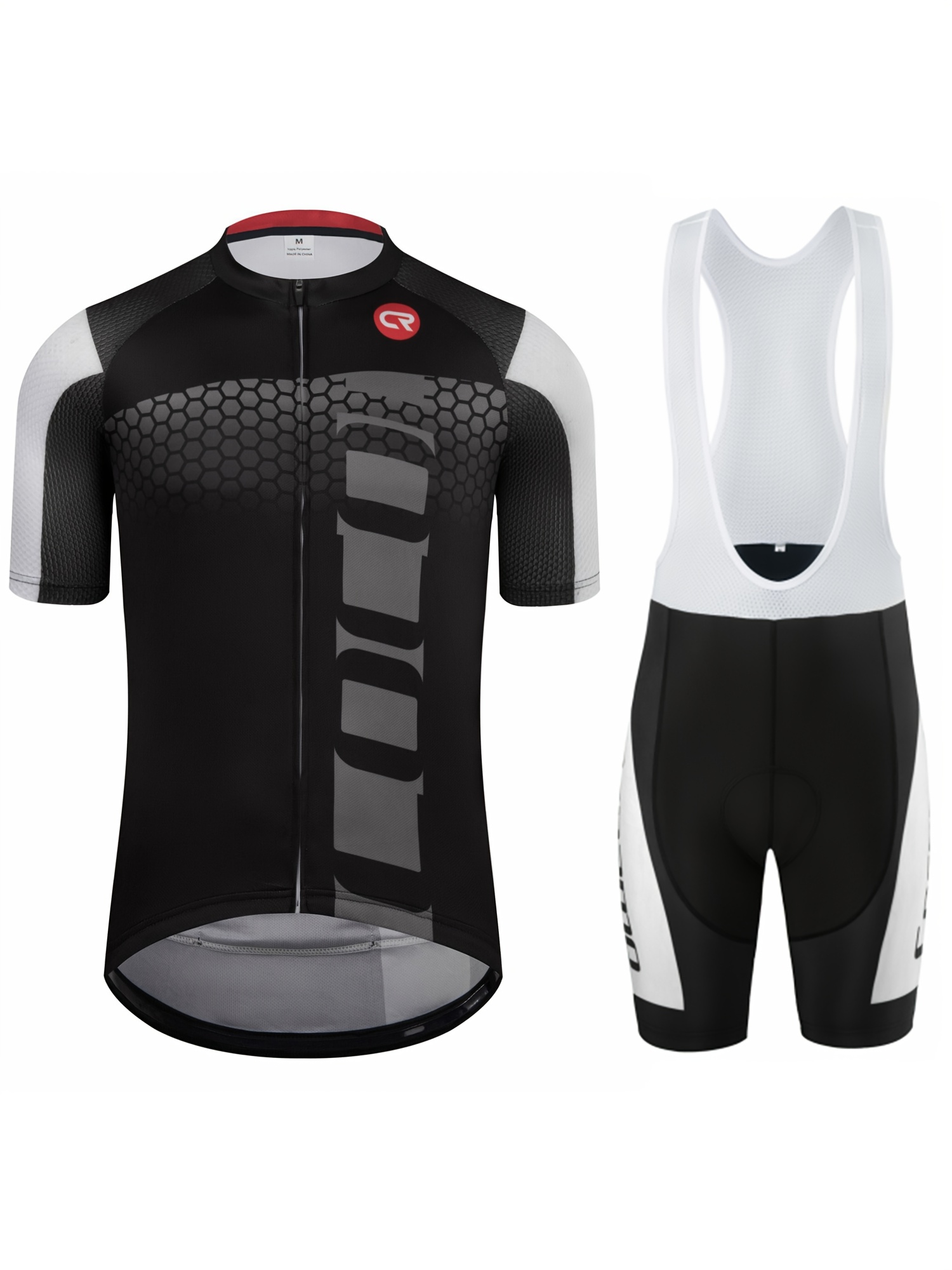 Summer *'s Cycling Jersey Set, Short Sleeve Zip-up Cycling Jersey Bib  Shorts With 3D Padded Cycling Kits