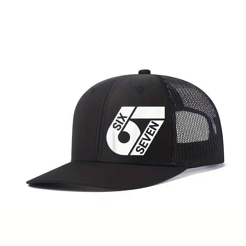 E-shop SIX& Baseballkappe mit Buchstaben-Aufdruck für Herren Damen, verstellbare Sonnenmütze für alle Jahreszeiten, Unisex Outdoor-Sportmütze, modische