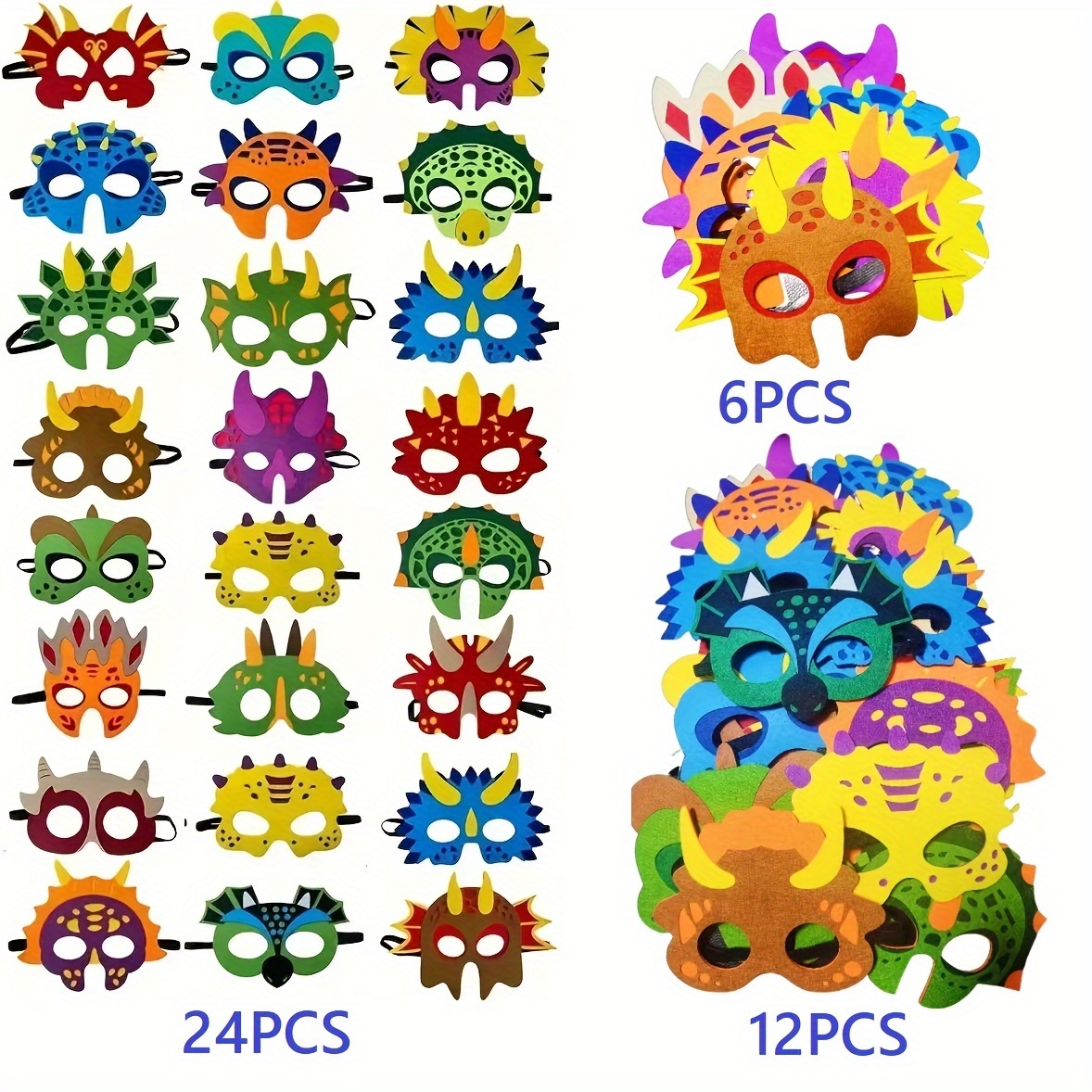 

[top-] 6/12/24pcs Masks And For Decorations Masks Types - For