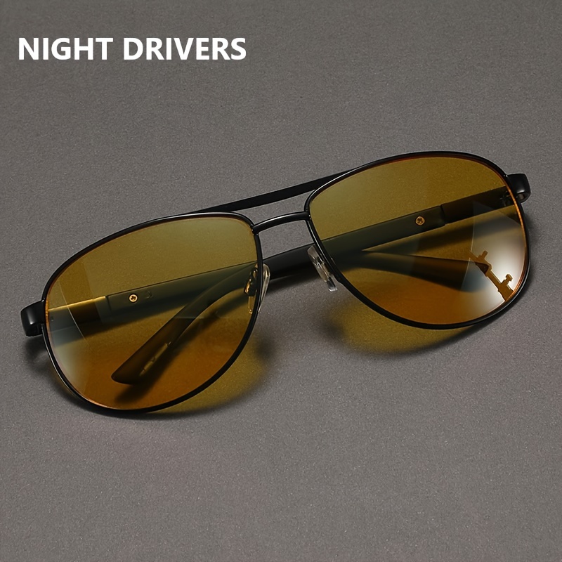 Retro Square Flexible Polarized Sunglasses For Men Night Driving