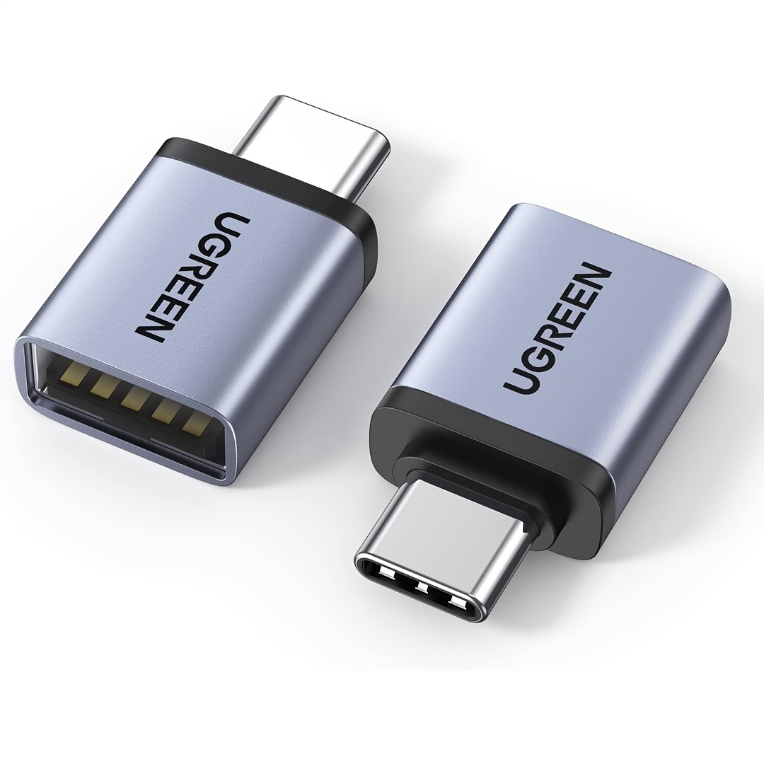 TEMU Ugreen 2pcs Usb-c To Usb-a 3.2 Phone Otg Adapter, 10gbps Speed, 2pcs, , Compact Storage, Durable, , Portable, Stable Fast Data Transfer, For