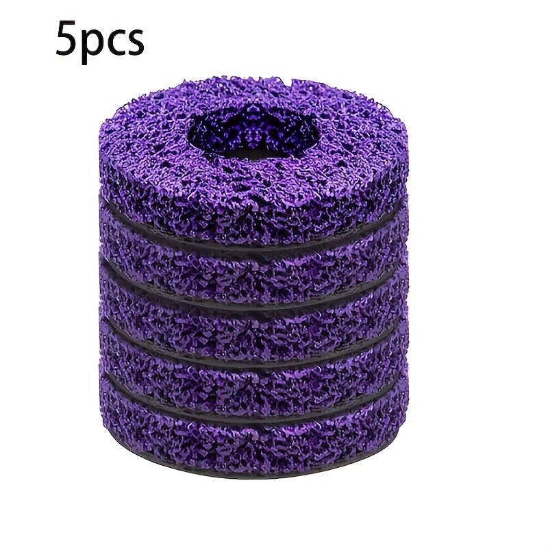 TEMU 5pcs 125mm 5inch Angle Grinder Polishing Disc Heavy Duty Surface Treatment Rust Paint Glue Remover Coarse Sand Grinding Wheel Durable Metal