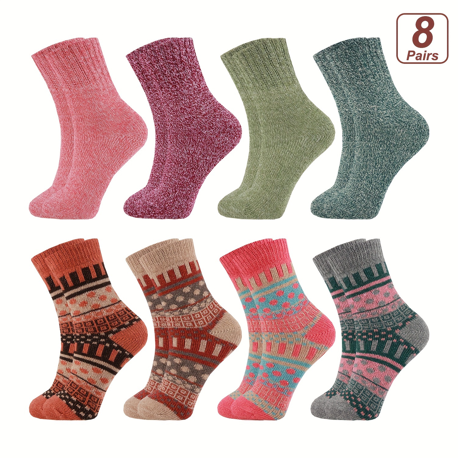 

8pairs Women's Breathable & Comfortable Casual Sport Mid Tube Socks