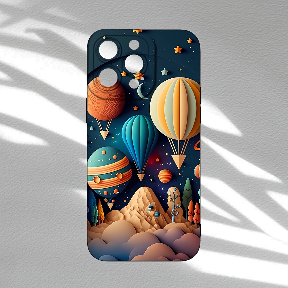 TEMU Phone Case: Hot Air Balloon Creative Cartoon Funny Pattern Tpu Phone Case For Iphone Case 15/ 15plus/ 15pro/ 15pro Max/ 14/ 14plus/ 14pro/ 14pro