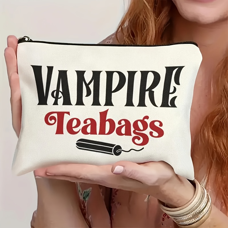 E-shop 1 Stück -Teebeutel Menstruationsbeutel – Lustiger Unisex Make-up-Beutel für Frauen & Männer, Tragbare Multifunktions-Aufbewahrungstasche mit