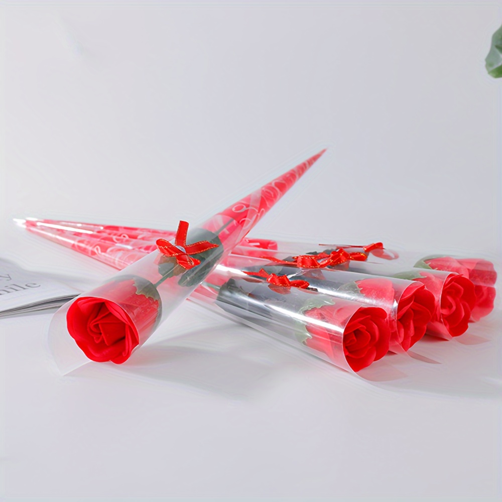 10pcs exquisite single stem artificial soap rose flower